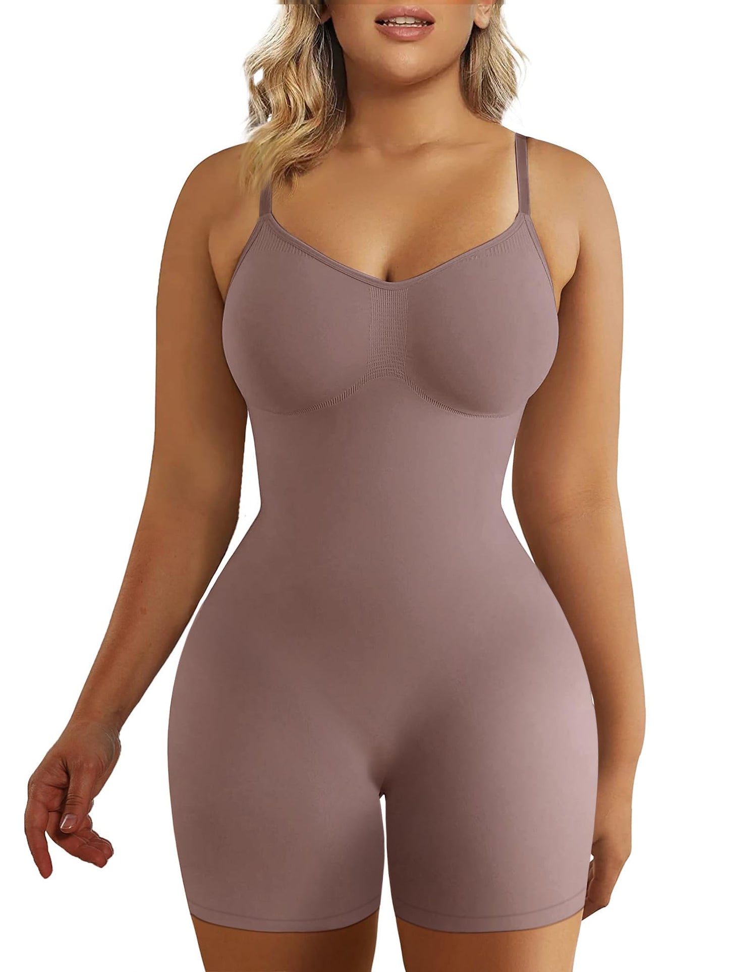 Shapewear for Women Tummy Control Bodysuit Mid Thigh Body Shaper Shorts for a Lifted Look