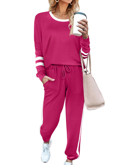 Sweatsuit for Women 2 Piece Outfits for Womens Crewneck Sweatshirts Pullover