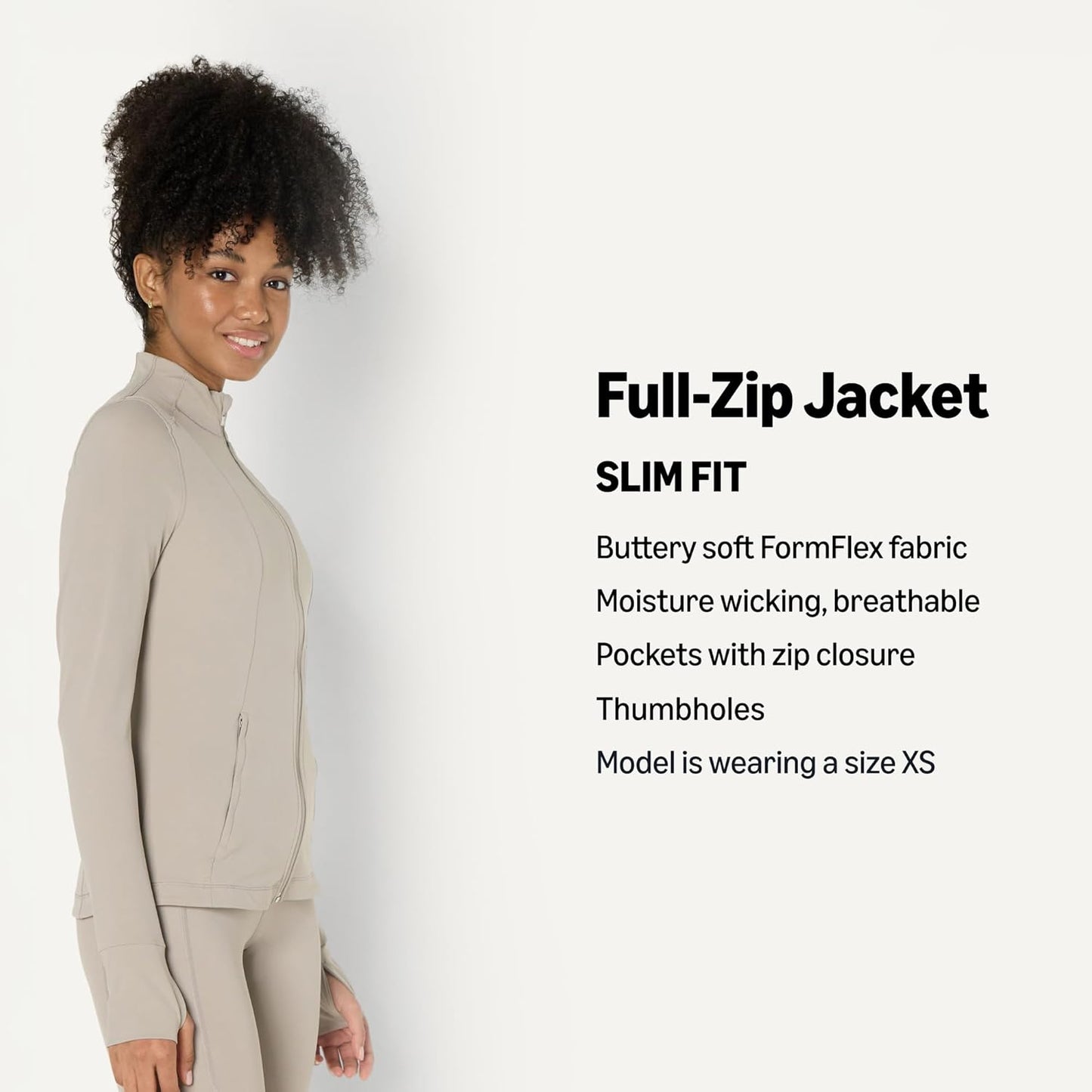 Amazon Essentials Women's Active FormFlex Buttery Soft Slim Fit Quarter Zip Long Sleeve Pullover Jacket