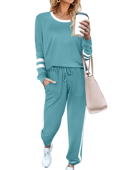 Sweatsuit for Women 2 Piece Outfits for Womens Crewneck Sweatshirts Pullover