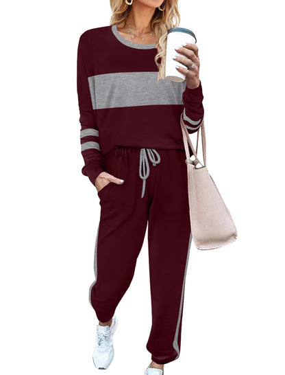 Sweatsuit for Women 2 Piece Outfits for Womens Crewneck Sweatshirts Pullover