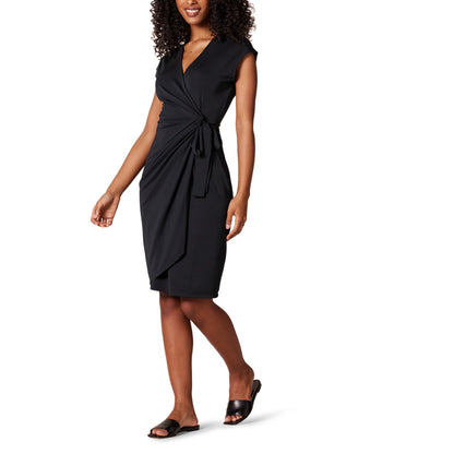Amazon Essentials Women's Classic Cap Sleeve Wrap Dress with V Neck (Available in Plus Size)