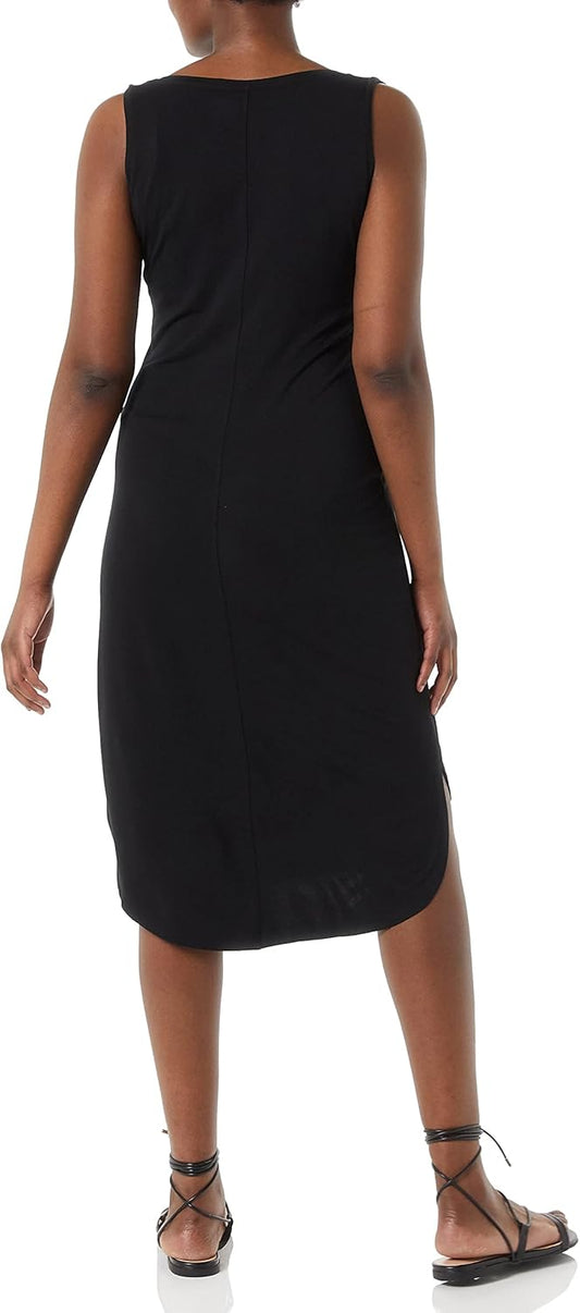 Amazon Essentials Women's Jersey Regular-Fit Sleeveless V-Neck Midi Dress (Previously Daily Ritual)
