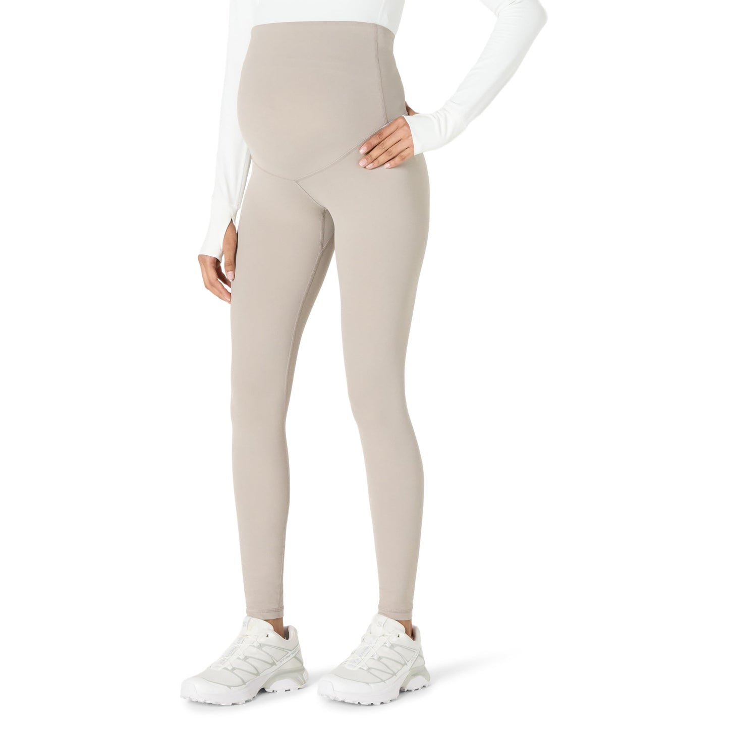 Amazon Essentials Women's Active FormFlex Buttery Soft Maternity Over the Belly Full Length Yoga Workout Pregnancy Leggings