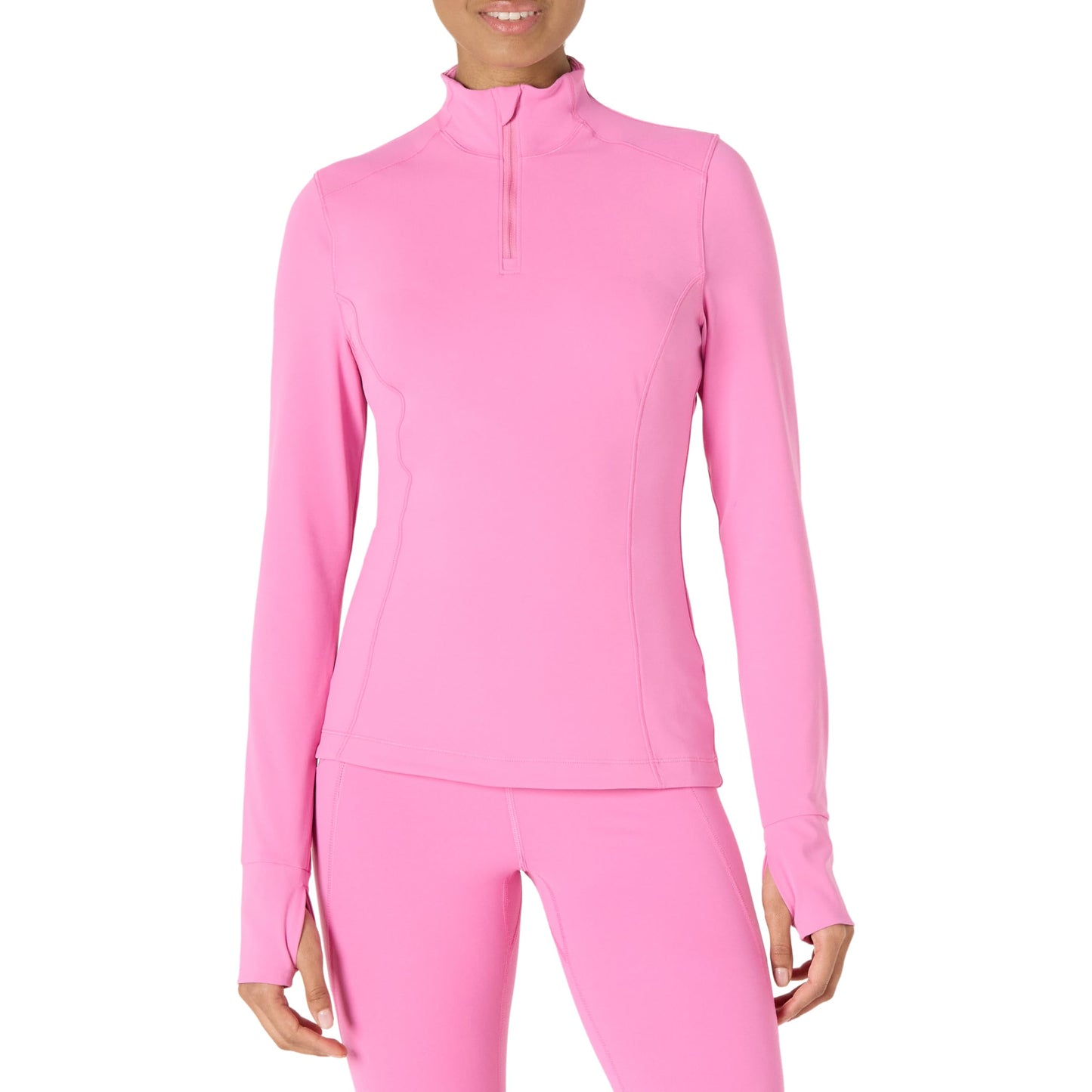 Amazon Essentials Women's Active FormFlex Buttery Soft Slim Fit Quarter Zip Long Sleeve Pullover Jacket