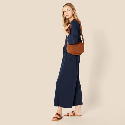 Amazon Essentials Women's Nylon Adjustable Crossbody Flap Bag