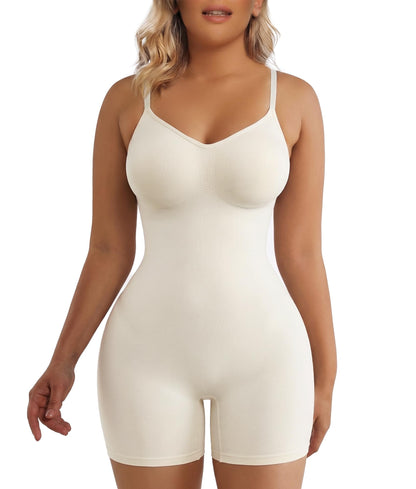 Shapewear for Women Tummy Control Bodysuit Mid Thigh Body Shaper Shorts for a Lifted Look