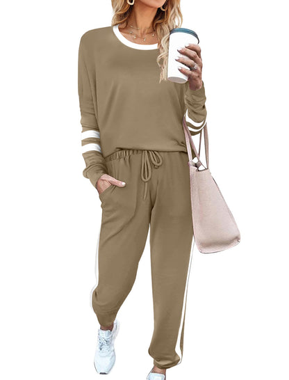 Sweatsuit for Women 2 Piece Outfits for Womens Crewneck Sweatshirts Pullover