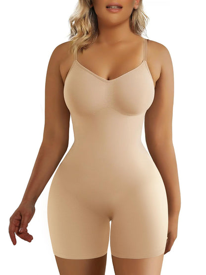 Shapewear for Women Tummy Control Bodysuit Mid Thigh Body Shaper Shorts for a Lifted Look