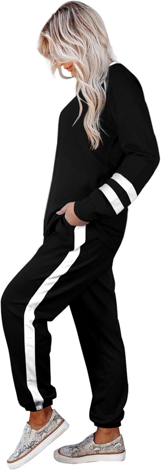 Sweatsuit for Women 2 Piece Outfits for Womens Crewneck Sweatshirts Pullover