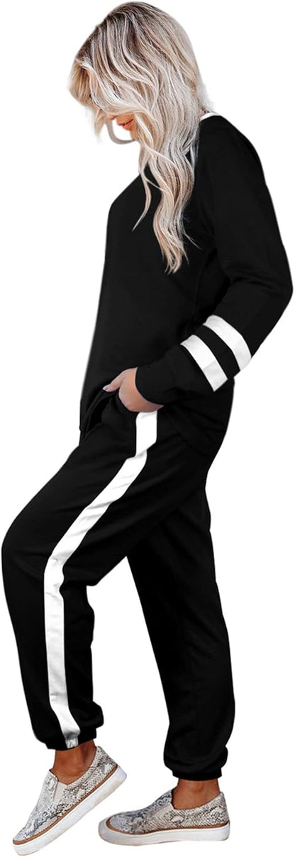 Sweatsuit for Women 2 Piece Outfits for Womens Crewneck Sweatshirts Pullover