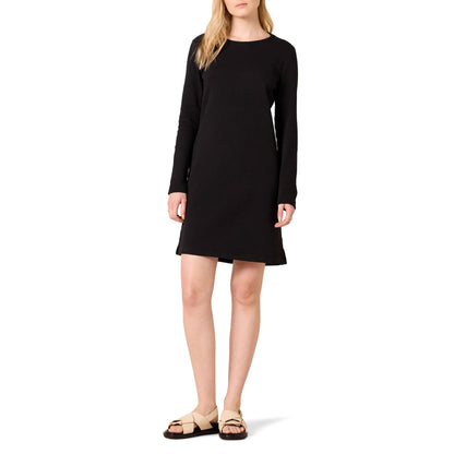 Amazon Essentials Women's Long Sleeve Crewneck Fleece Above-The-Knee Dress with Ribbed Detail