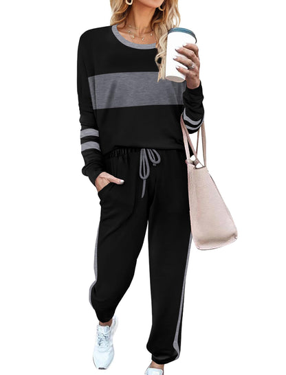 Sweatsuit for Women 2 Piece Outfits for Womens Crewneck Sweatshirts Pullover