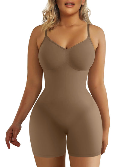 Shapewear for Women Tummy Control Bodysuit Mid Thigh Body Shaper Shorts for a Lifted Look