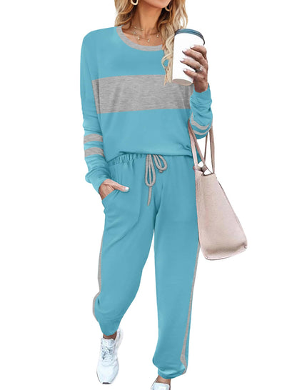 Sweatsuit for Women 2 Piece Outfits for Womens Crewneck Sweatshirts Pullover