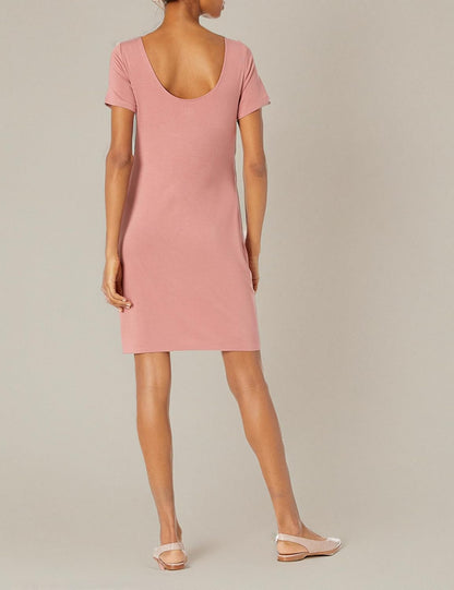 Amazon Essentials Women's Jersey Regular-Fit Ballet-Back t-Shirt Dress (Previously Daily Ritual)
