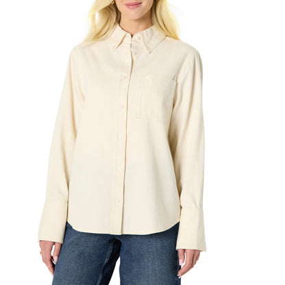 Amazon Essentials Women's Oversized-Fit Denim Button-Down Shirt