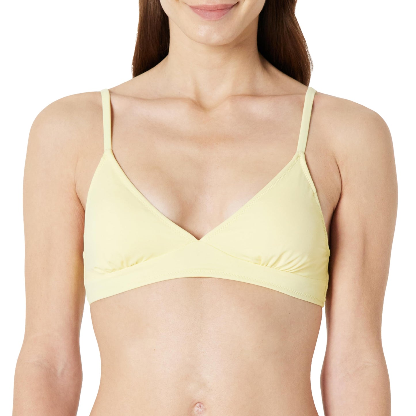 Amazon Essentials Women's Light-Support Triangle Bikini Swimsuit Top with Adjustable Straps