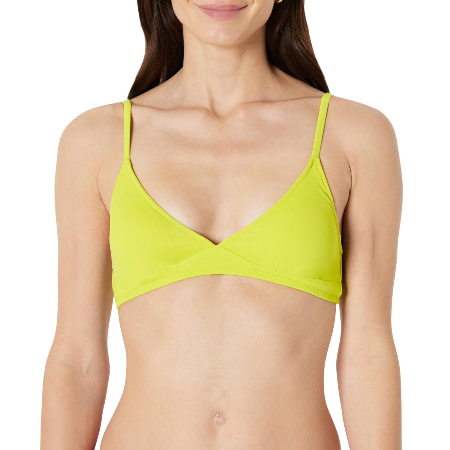Amazon Essentials Women's Light-Support Triangle Bikini Swimsuit Top with Adjustable Straps