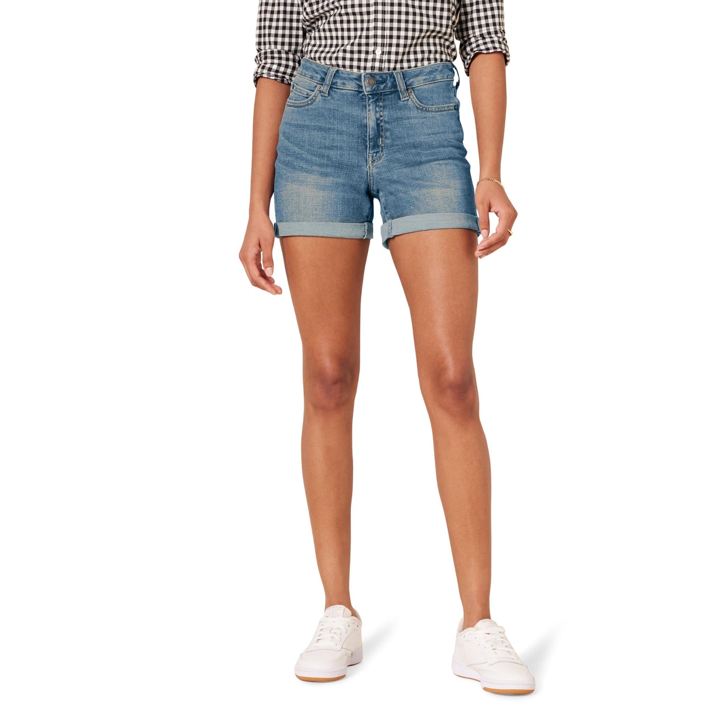 Amazon Essentials Women's Mid-Rise Slim Fit 4" Shorts