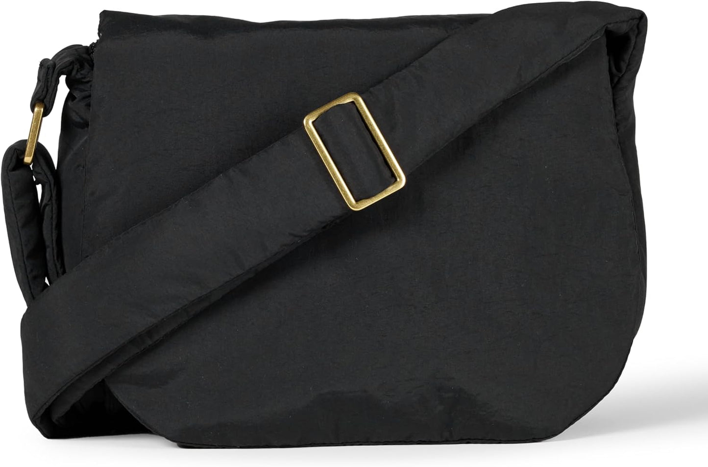 Amazon Essentials Women's Nylon Adjustable Crossbody Flap Bag