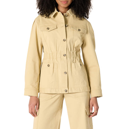 Amazon Essentials Women's Relaxed-Fit Dropped Shoulder Midweight Cotton Twill Jacket