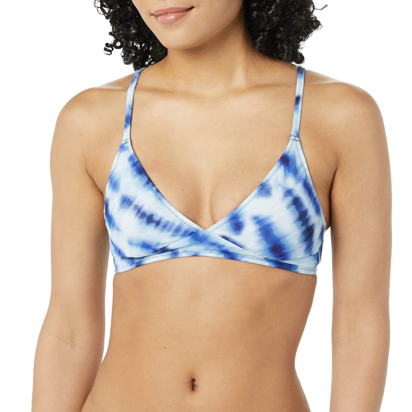 Amazon Essentials Women's Light-Support Triangle Bikini Swimsuit Top with Adjustable Straps