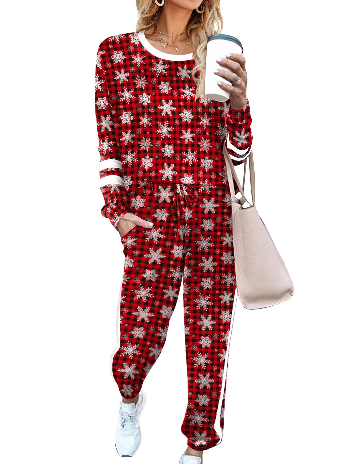 Sweatsuit for Women 2 Piece Outfits for Womens Crewneck Sweatshirts Pullover