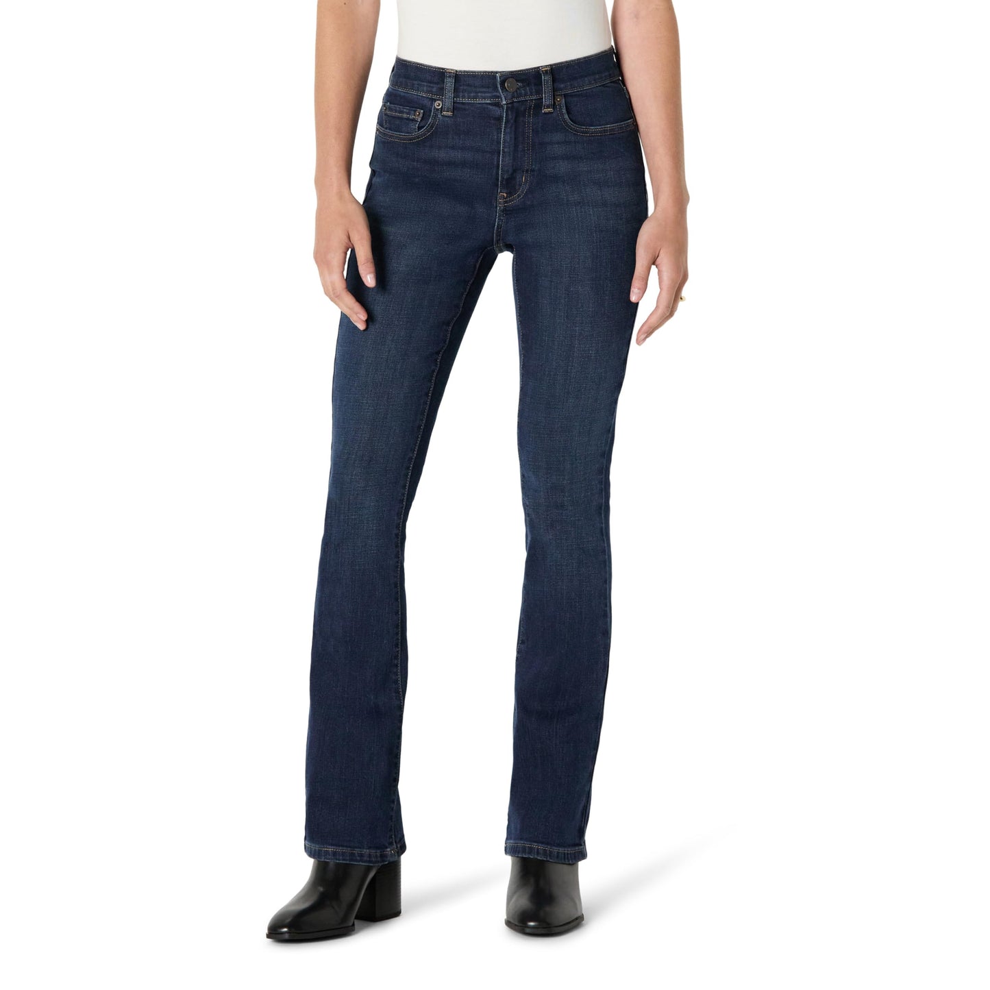 Amazon Essentials Women's Curvy Slim-Fit Mid-Rise Bootcut Jeans