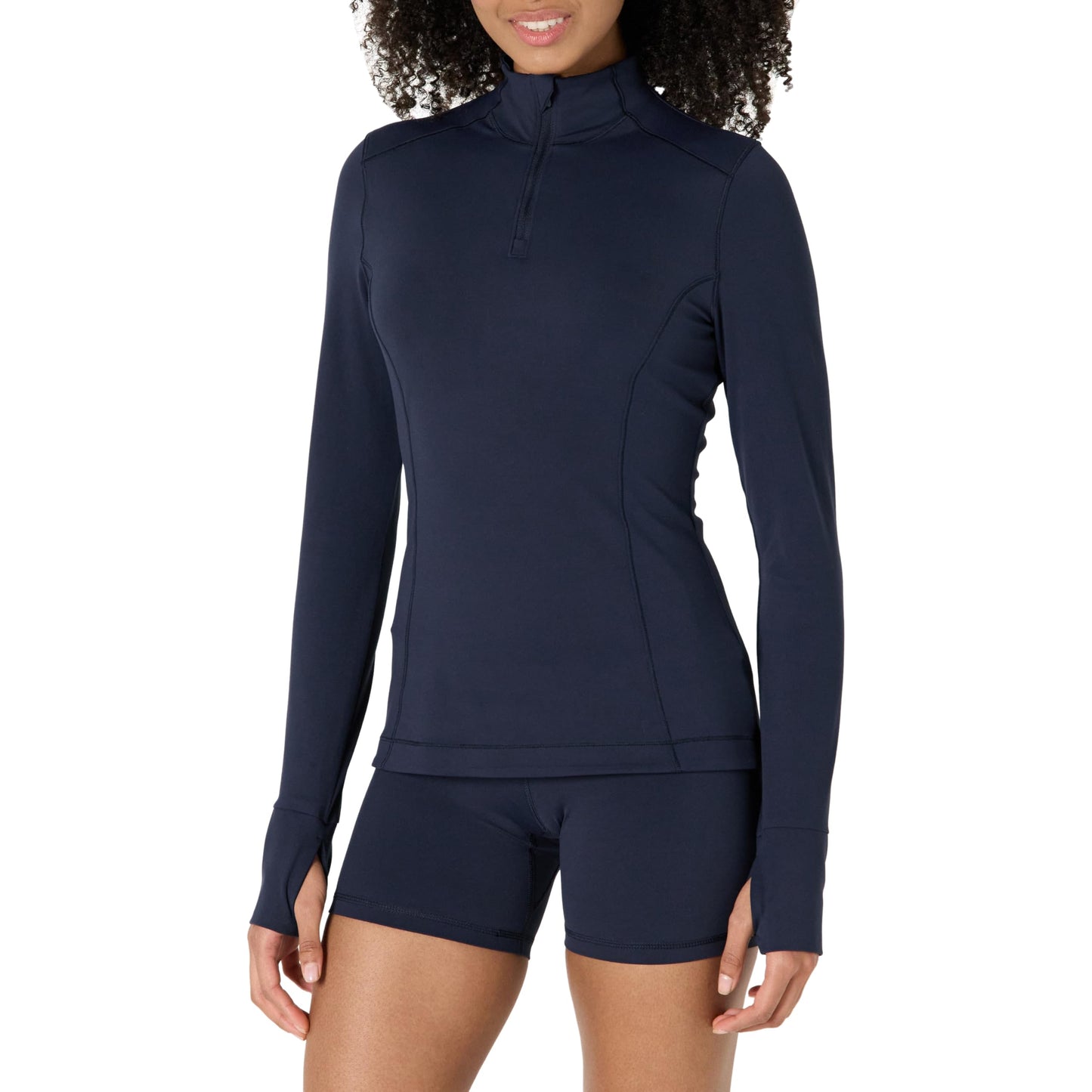 Amazon Essentials Women's Active FormFlex Buttery Soft Slim Fit Quarter Zip Long Sleeve Pullover Jacket