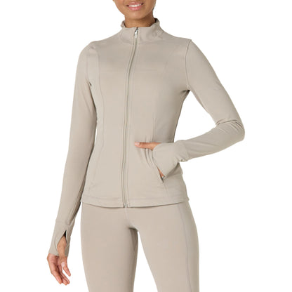 Amazon Essentials Women's Active FormFlex Buttery Soft Slim Fit Quarter Zip Long Sleeve Pullover Jacket