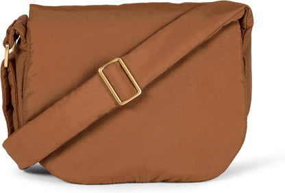 Amazon Essentials Women's Nylon Adjustable Crossbody Flap Bag