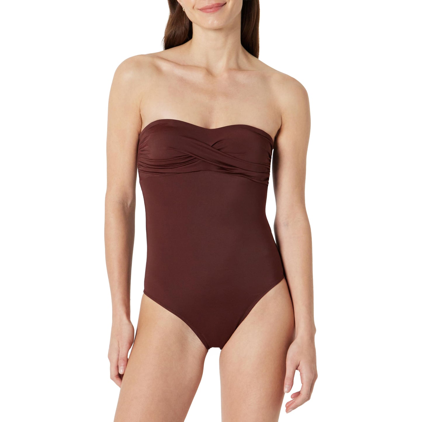 Amazon Essentials Women's Bandeau One Piece Swimsuit