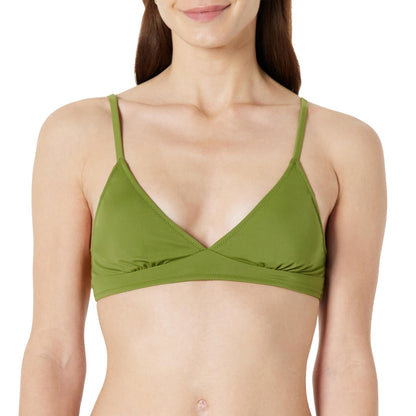 Amazon Essentials Women's Light-Support Triangle Bikini Swimsuit Top with Adjustable Straps