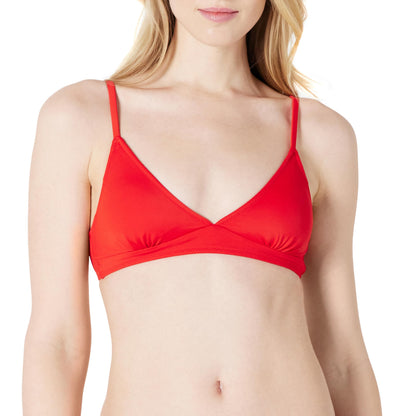 Amazon Essentials Women's Light-Support Triangle Bikini Swimsuit Top with Adjustable Straps