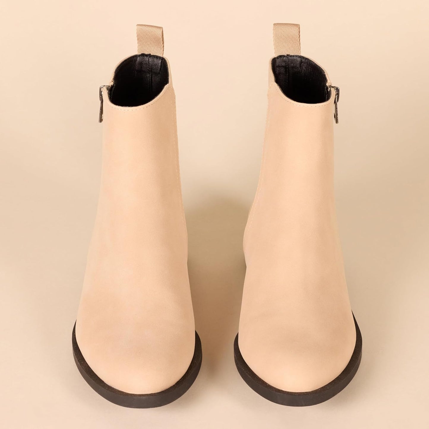 Amazon Essentials Women's Exterior Zip Flat Ankle Boot
