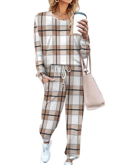 Sweatsuit for Women 2 Piece Outfits for Womens Crewneck Sweatshirts Pullover