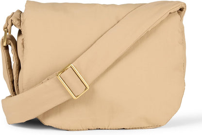 Amazon Essentials Women's Nylon Adjustable Crossbody Flap Bag