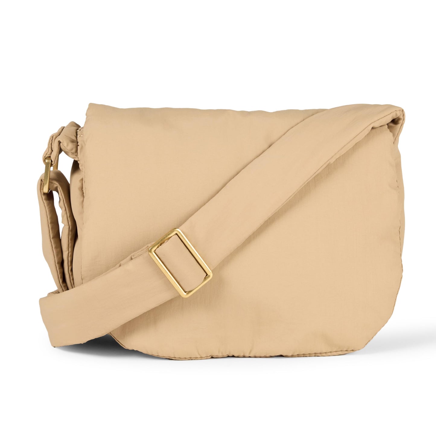 Amazon Essentials Women's Nylon Adjustable Crossbody Flap Bag