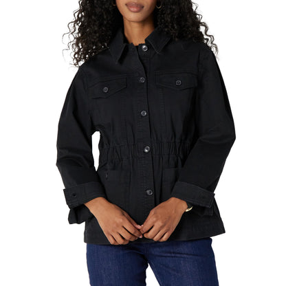 Amazon Essentials Women's Relaxed-Fit Dropped Shoulder Midweight Cotton Twill Jacket