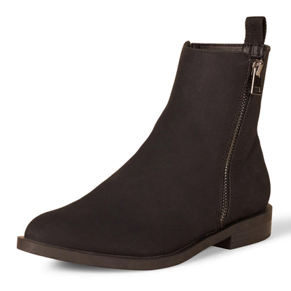 Amazon Essentials Women's Exterior Zip Flat Ankle Boot
