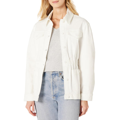 Amazon Essentials Women's Relaxed-Fit Dropped Shoulder Midweight Cotton Twill Jacket