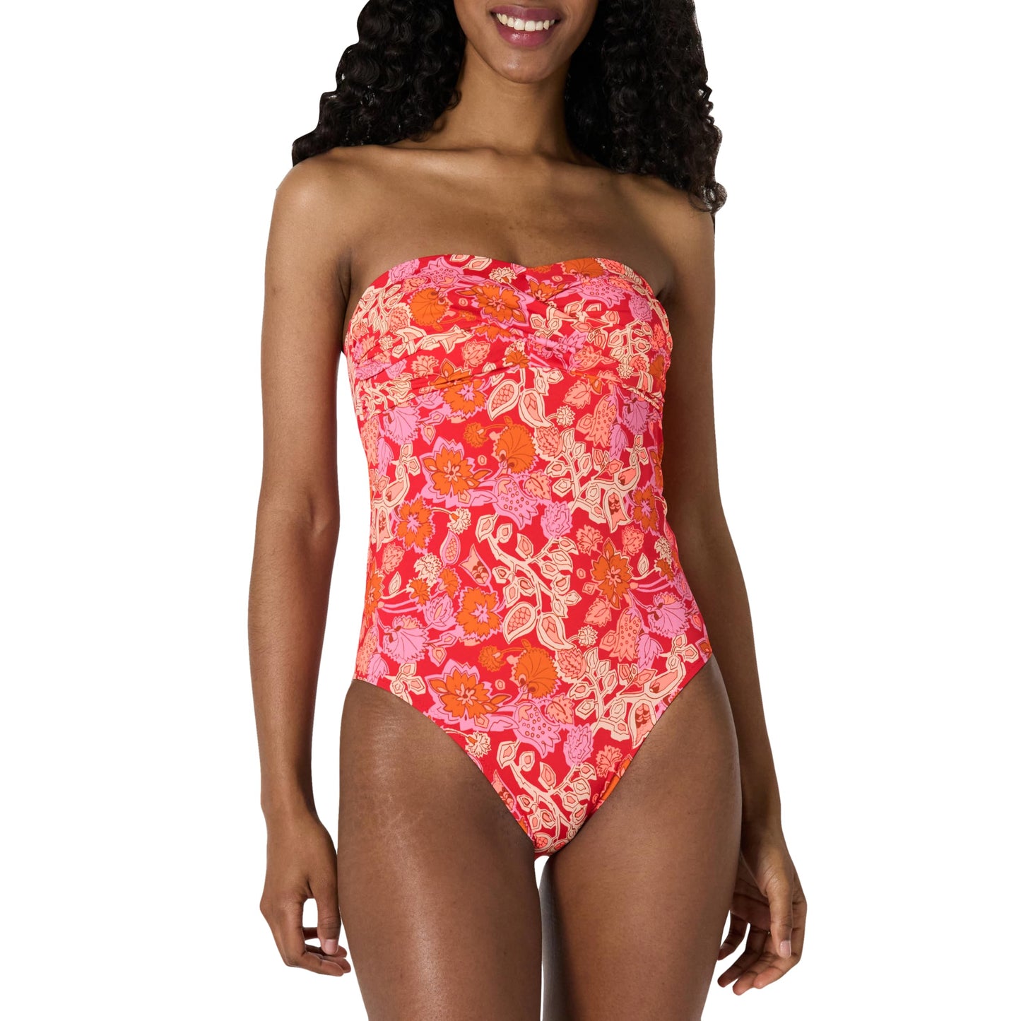 Amazon Essentials Women's Bandeau One Piece Swimsuit