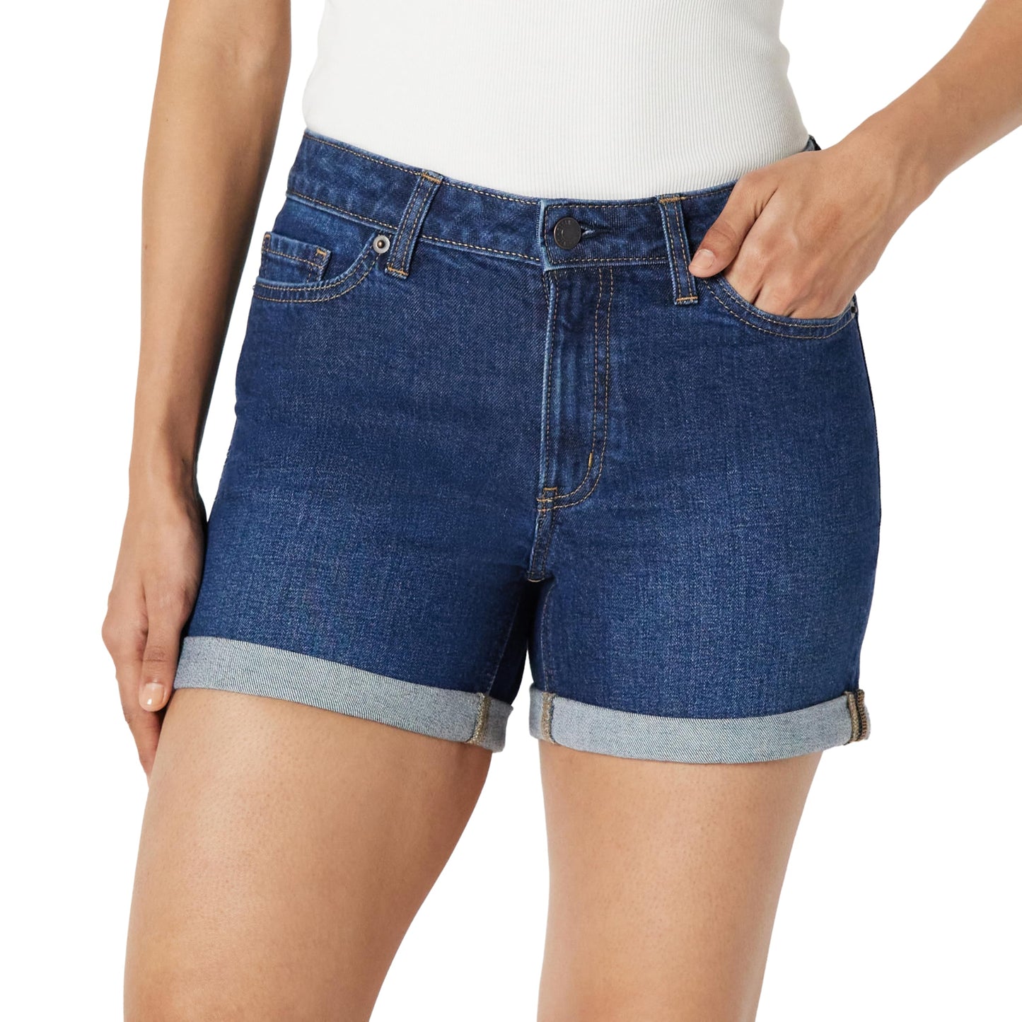 Amazon Essentials Women's Mid-Rise Slim Fit 4" Shorts