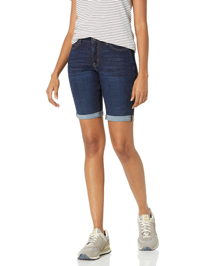 Amazon Essentials Women's Mid-Rise Slim Fit Bermuda Shorts with Pockets