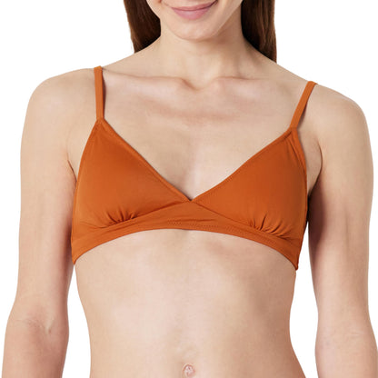 Amazon Essentials Women's Light-Support Triangle Bikini Swimsuit Top with Adjustable Straps