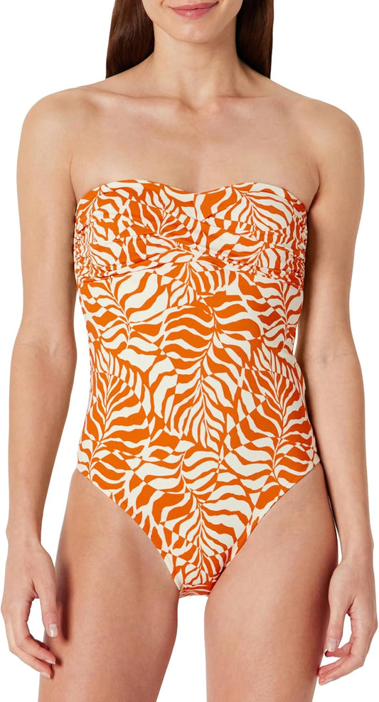 Amazon Essentials Women's Bandeau One Piece Swimsuit