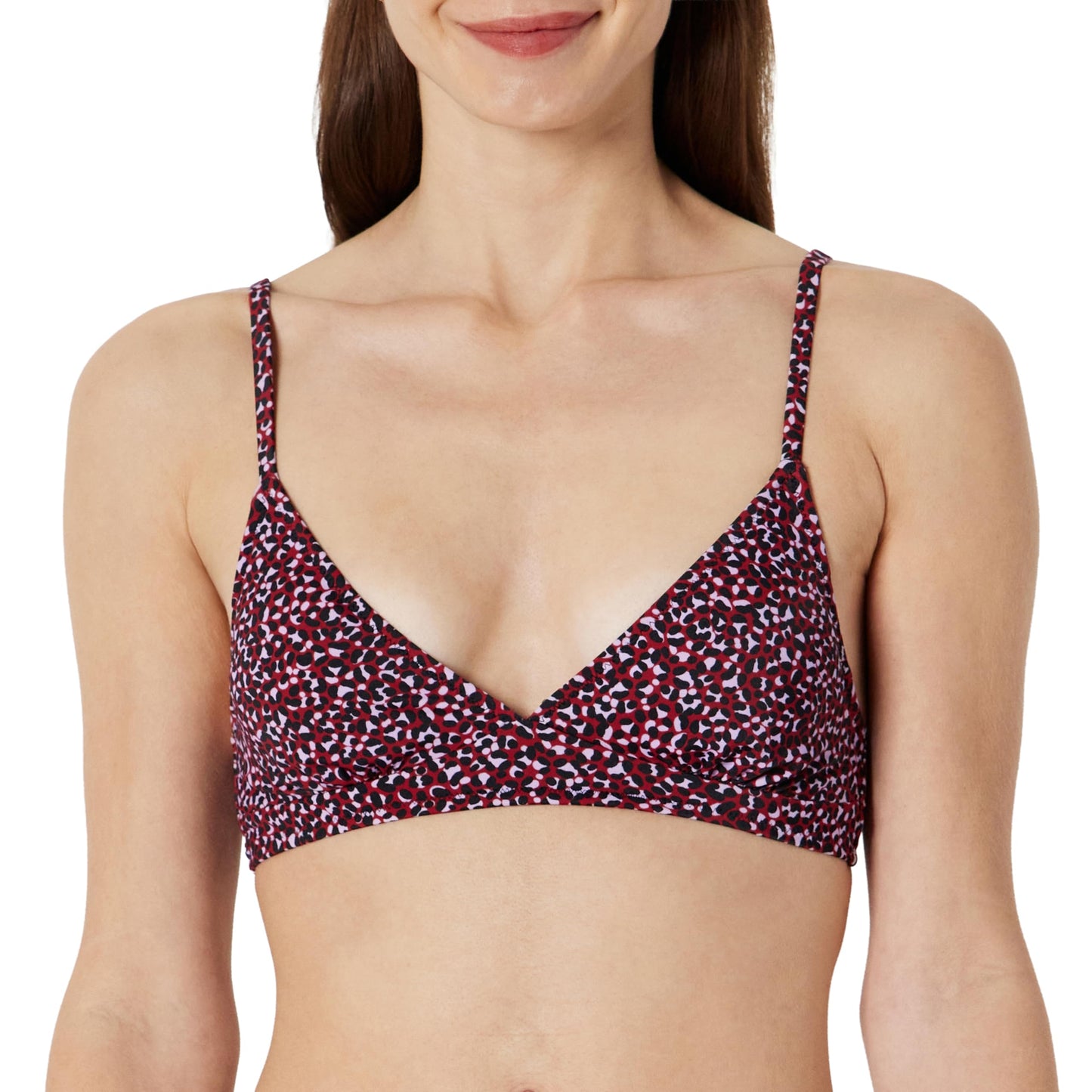 Amazon Essentials Women's Light-Support Triangle Bikini Swimsuit Top with Adjustable Straps