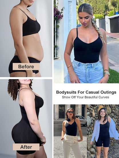 Shapewear for Women Tummy Control Bodysuit Mid Thigh Body Shaper Shorts for a Lifted Look