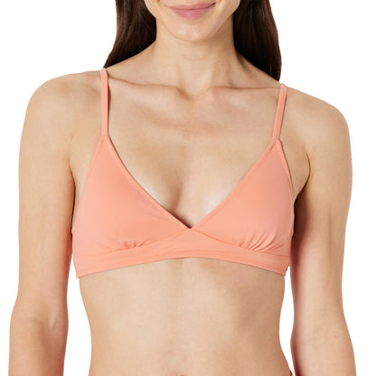 Amazon Essentials Women's Light-Support Triangle Bikini Swimsuit Top with Adjustable Straps